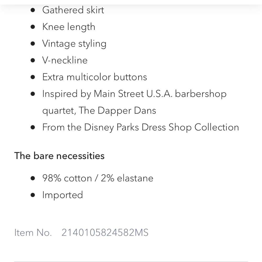 NWT Disney Dapper Dan Dress - Picture 7 of 9